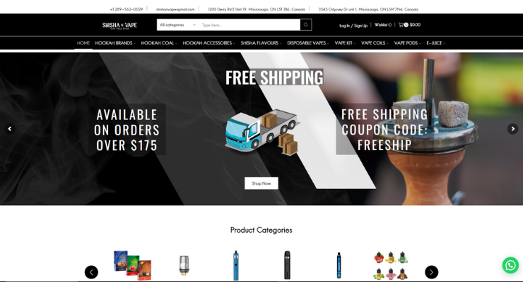 Shisha N Vape - Project description for Shisha N Vape